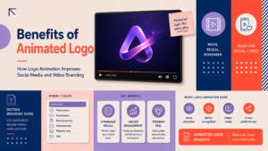 Benefits of animated logo design for social media and video branding, including stronger recall, higher engagement and cross-platform use.